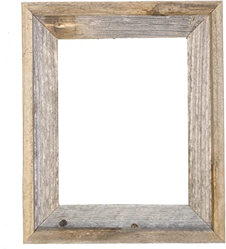11x14-2" Wide Signature Reclaimed Rustic Barnwood Open Frame - No Glass Or Back
