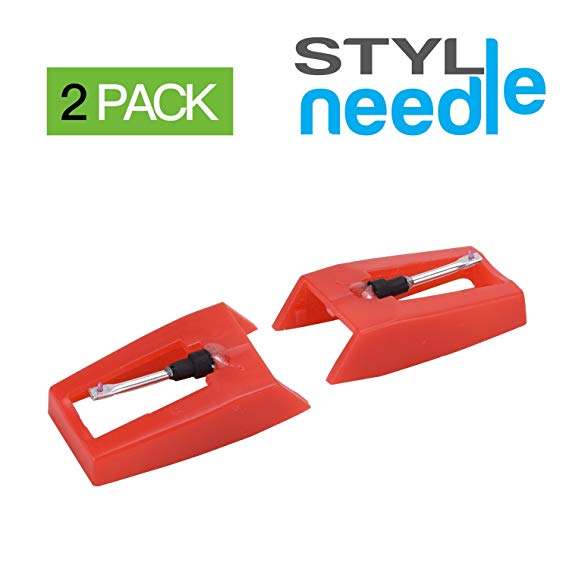Stylineedle Pack of 2 Diamond Tip Needle for Turntables Crosley, Ion, Jensen, Bush and Teac