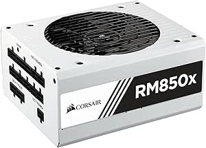 Corsair RM850x White Series Full Modular 80PLUS Gold ATX Power Supply Unit - White