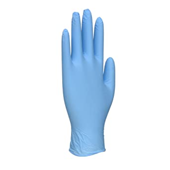 TouchGuard Blue Nitrile Disposable Gloves, Latex & Powder-Free, Box of 100, Large