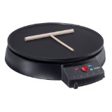 Eurolux Original French Style 12 Inch Electric Griddle and Crepe Maker - Pancake Maker Non-stick Coating Developed By the Swiss Ilag