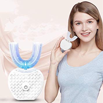 Automatic Sonic Teeth Whitening With Nano Cold Light, 2019 New 2-in-1Professional Kit for White Teeth, IPX7 Waterproof Portable Toothbrush