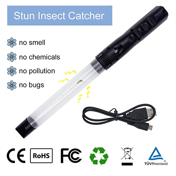 Rechargeable Stun Stink Bug Catcher - Insects StinkBugs Bedbugs Spider Vacuum Catcher Sucker Pest Repellents Pest Control with LED Light USB Charger Great Toy for Kids Reach to Corner Work at Night