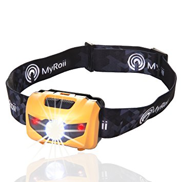 Brightest & Best LED Headlamp Flashlight Impressive 450 Ft. Beam | 5 Light Modes & Red SOS Lightweight Waterproof Headlight for Running, Hiking, Hunting ,Fishing, Camping | BONUS 3 Batteries & Gift