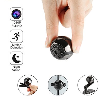 Mini Hidden Spy Camera - Arebi Upgraded Full HD 1080P Spy Cameras Video Recorder Handheld Security DVR with Motion Detection and Infrared Night Vision