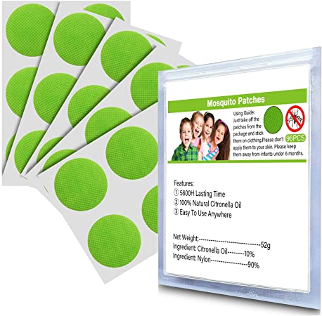 BuggyBands 96Pack Mosquito Patches Stickers for Kids Adult - Natural Plant Based Ingredients, Deet Free