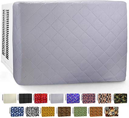 in Wall AC Front Cover (3-Layer) Decorative Air Conditioner Sleeve - Universal Indoor Window Conditioning Unit, Insulated Mount Design, 24 & 28 Inch Heavy Duty Panels for Winter House - Gray