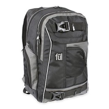 ful Apex 18-Inch Backpack in Black/Grey