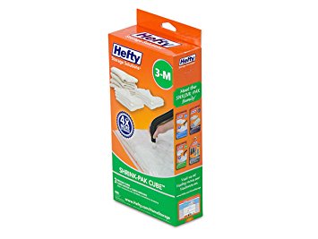 Hefty Vacuum Seal SHRINK-PAK BAG CUBE, 22" x 24" x 8"", 3 M Bags