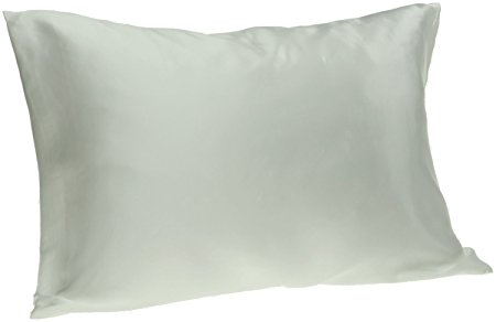 100% Silk Pillowcase for Hair Luxury 25 Momme Mulberry Silk, Charmeuse Silk on Both Sides -Gift Wrapped (Queen, Silver)