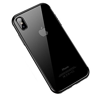 iPhone X Case Silicone Cover Original For iPhone X 10 Luxury Slim Protection Phone Soft Shell For iPhone X (Black)