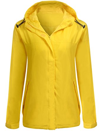 SummerRio Womans Long Sleeve Lightweight Windbreaker Outdoor Active Raincoat Jackets Hooded