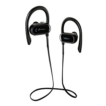 Bluetooth Headphone, Alfheim Wireless Sports Earphone,IPX-7 Waterproof HD Stereo Earbuds for Gym Running With Step Counter Pedometer,Bluetooth V4.1 aptX CVC6.0 Noise Cancelling Headset