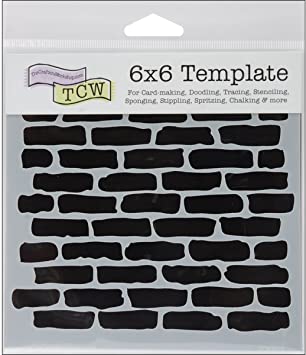 Crafters Workshop Crafter's Workshop Template, 6 by 6-Inch, Bricks