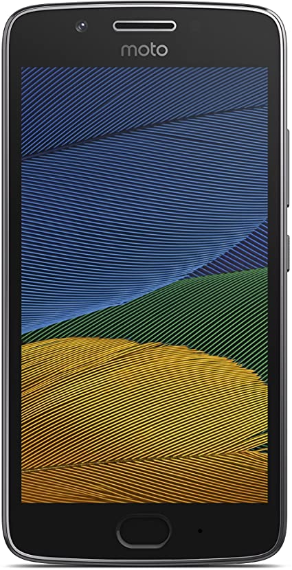 Motorola Moto G5 XT1675 16GB Android (GSM Only, No CDMA) Factory Unlocked 4G/LTE Smartphone (Lunar Grey) - International Version