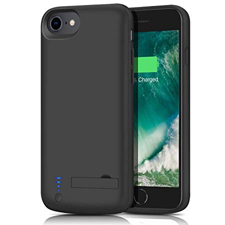 Smtqa Battery Case for iPhone 6/6S/7/8, [5500mAh] Charging Case Extended Battery for iPhone 6/6s/7/8 Rechargeable Battery Backup Power Bank Portable Charger Case 4.7 inch Black 【Upgraded Version】 …