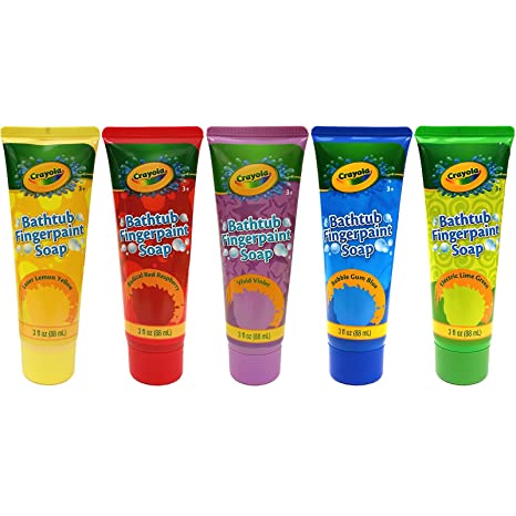 Crayola Crayon Kids Scented 3 oz Finger Paint Soap Vibrant Assorted Colors - 5 PACk