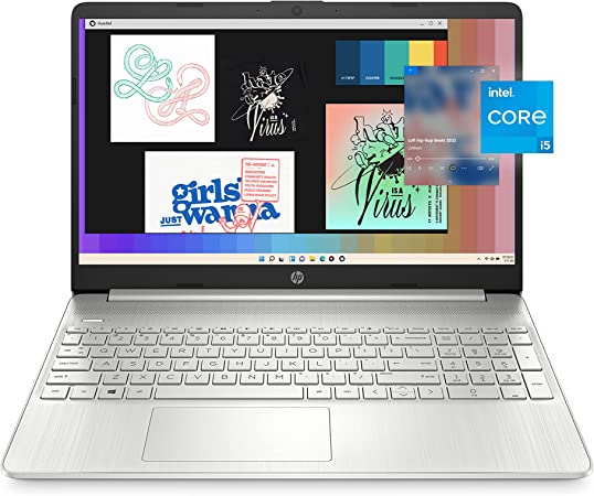 HP15.6 Inch Laptop, Intel Iris Xe Graphics, 12th Generation Intel Core Processor, 8 GB RAM, 256 GB SSD, Diagonal Full HD Display, Windows 11 Home, Dual Array Microphones, Wi-Fi 6 (15-dy5024nr, 2022)