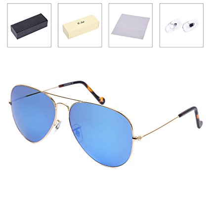 O-Let Aviator Sunglasses for Men Women Fashion Driving Fishing with Glass Lens