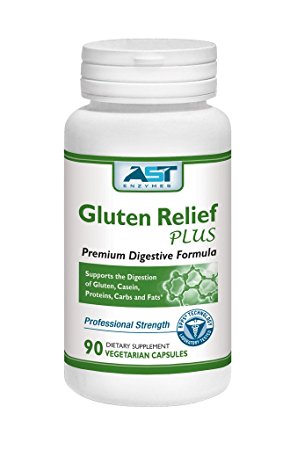 Gluten Relief Plus – 90 Vegetarian Capsules - Gluten Digestion Support – Premium Natural Digestive Enzyme Formula - Contains DPP-IV Enzyme Complex – AST Enzymes