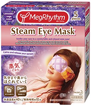 KAO Megurhythm Hot Steam Eye Mask Lavender Sage 5 Sheets