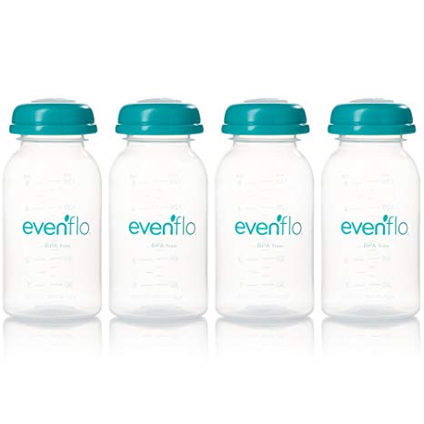 Evenflo Milk Collection Bottles,5oz,(4-Pack)