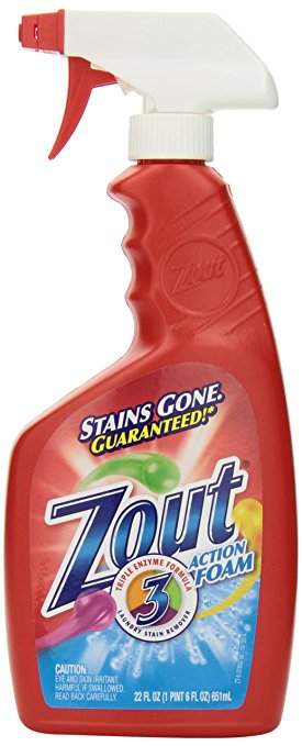 Zout Triple Enzyme Formula Laundry Stain Remover Foam, 22 Ounce