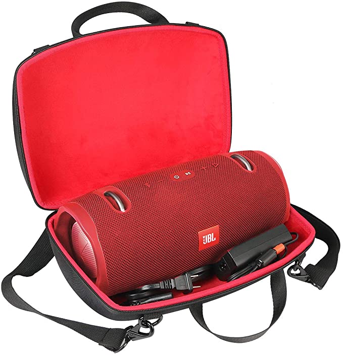 co2crea Hard Travel Case for JBL Xtreme 2 Portable Wireless Bluetooth Speaker (Xtreme 2, Black Hard Case with Inner Red)