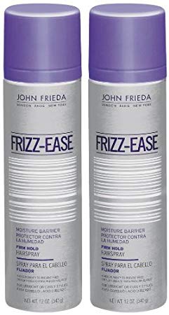 John Frieda Frizz-Ease Moisture Barrier Firm, Hold Hair Spray, 12 oz, 2 pk