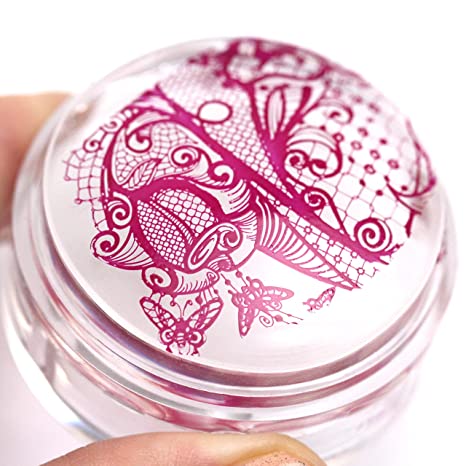 Whats Up Nails - Magnified Clear Stamper & Scraper for Stamped Nail Art Design
