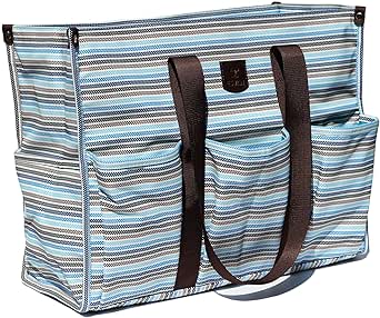 ESVAN Utility Tote Bag with Zip Top Waterproof Teacher Tote Bag for Teacher Work Women Beach