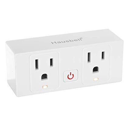 Smart Plug, Hausbell 701U Wi-Fi Plug Control your Devices from Anywhere, No Hub Required, Works with Amazon Alexa, UL Listed (Dual Outlet)