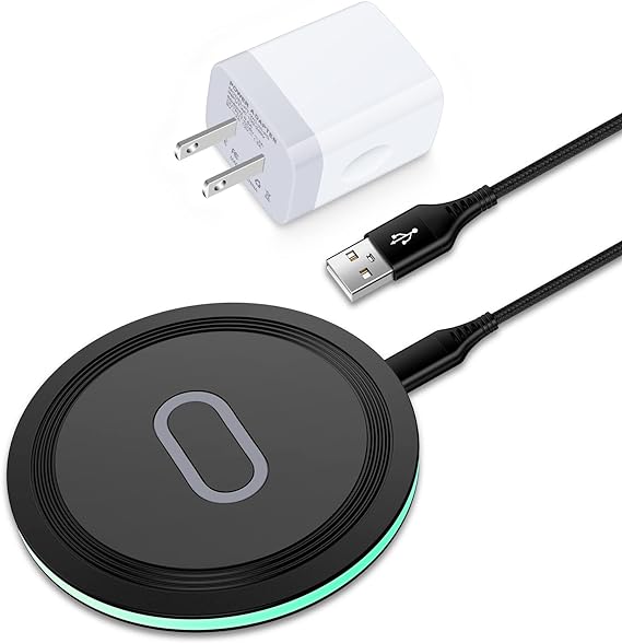 15W Wireless Charger Fast Charging Pad Compatible Samsung Galaxy S23 S22 S21 S20 Ultra 5G FE S10 S9 S8 S7 S6, Note 20 10 9 8, Z Fold4/3/2, Z Flip4/3, iPhone 14 13 12 11