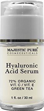 Hyaluronic Acid Serum from Majestic pure, 30ml - Anti Aging Moisturizer Makes the Skin Look Plumped and Lifted