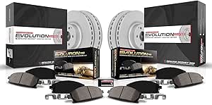 Power Stop CRK138 Coated Brake Rotor & Ceramic Brake Pads- front & rear For Toyota 4Runner 2003-2009, Toyota FJ Cruiser 2007-2009 [Model Specific]