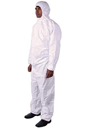 Tyvek Disposable Suit by Dupont with Elastic Wrists, Ankles and Hood (4XL)