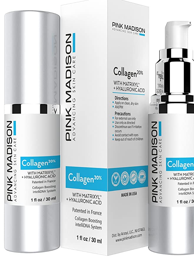 COLLAGEN Serum for Face - Matrixyl and Hyaluronic Acid - Luxury Anti Aging Face Serum Treatment Formula for Men and Women. Effective for Fine Lines and Under Eye Wrinkles.