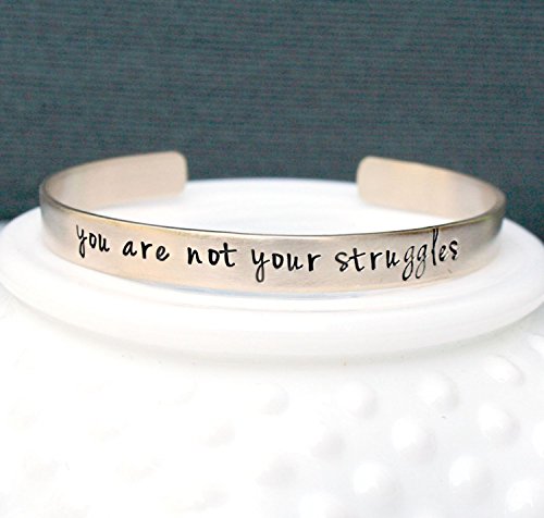 Gold Semi Colon You Are Not Your Struggle Project Semicolon Suicide Depression Awareness Bracelet