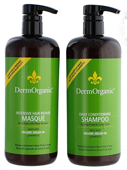DermOrganic Shampoo & Masque Liter Duo (33.8oz Each)