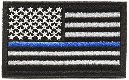 Tactical USA Flag Patch Law Enforcement Thin Blue Line American Flag US United States of America Military Velcro Morale Patches-2 pieces
