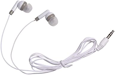 Wholesale Bulk Earbuds Headphones Individually Bagged 100 Pack for iPhone, Android, MP3 Player White