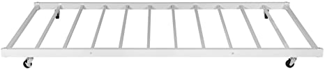 VECELO Only/Roll Out trundle Bed Frame/Enhanced Metal Slats Support, White