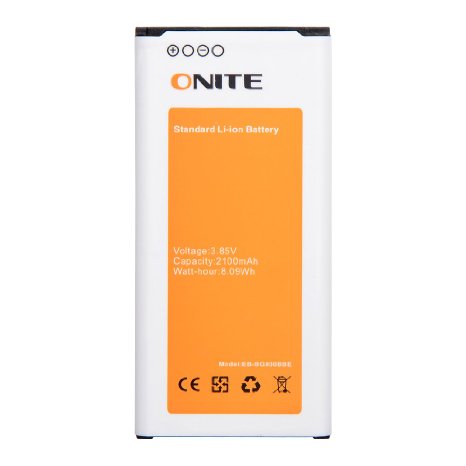 Onite 2100mAh Li-on Spare Replacement Battery for Samsung Galaxy S5 MINI SM-G800H SM-G800F (Verizon, AT&T, Sprint, T-mobile, Unlocked)