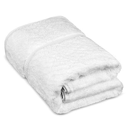 Towel Bazaar 100% Turkish Cotton Bath Sheets, 700 GSM, 35 x 70 Inch, Eco-Friendly (1 Pack, White)