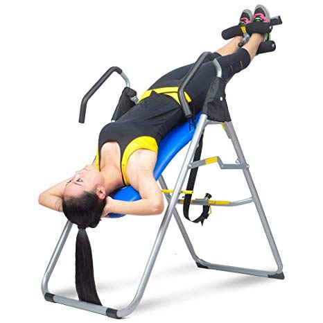 HYD-Parts Inversion Table Back Therapy Fitness Back Pain Relief, Adjustable Folding Therapy Back Inversion Table for Home Exercise