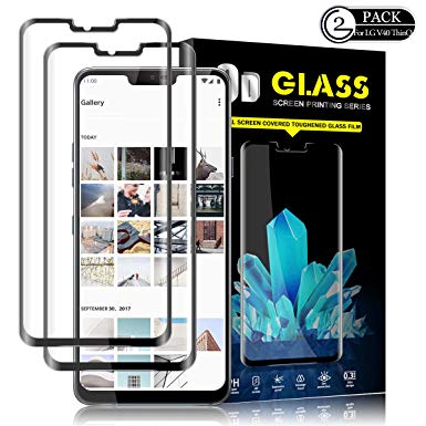 LG V40 ThinQ Screen Protector by YEYEBF, [2 Pack] Tempered Glass Screen Protector [HD-Clear][Anti-Glare][Anti-Scratch][Bubble-Free][3D Touch] Screen Protector Glass for LG V40 ThinQ