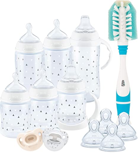 NUK Smooth Flow Anti Colic Baby Bottle Newborn Gift Set, Timeless Collection, Amazon Exclusive