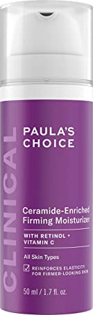 Paula's Choice Clinical Ceramide Enriched Moisturiser - Hydrating Anti Ageing Night Cream - Reduces Fine Lines & Wrinkles - with Retinol & Vitamin C - All Skin Types - 50 ml