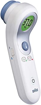 Braun BNT300CA No-Touch and Forehead Thermometer with Colour Coded Display for Infants, Children and Adults, No. 1 Brand Among Pediatricians and Moms