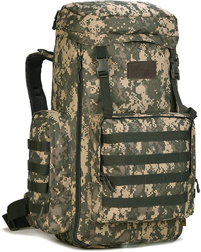 outdoor plus Backpacking Backpack, 60L/65L/70L/85L Waterproof MOLLE Rucksack Hiking Hunting